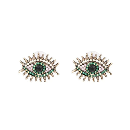 Fashion Womens Color Beads Eye Design Earrings Nhjj121637