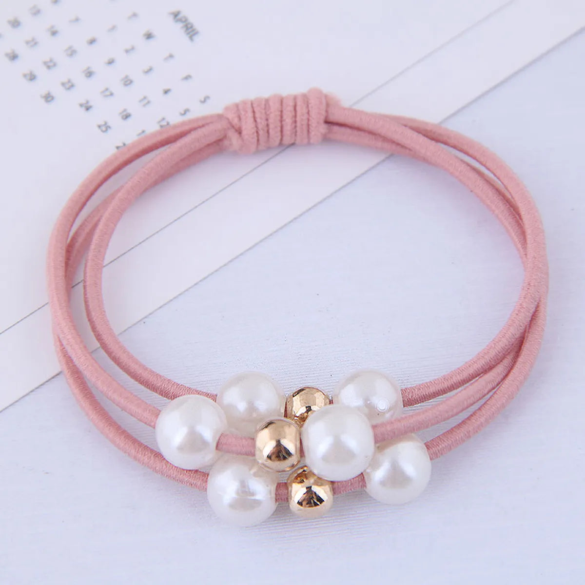 Fashionable Wild Pearl Hair Ring Headdress Simple Hair Rope Rubber Band Hair Accessories Rubber Band