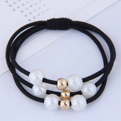 Fashionable Wild Pearl Hair Ring Headdress Simple Hair Rope Rubber Band Hair Accessories Rubber Band