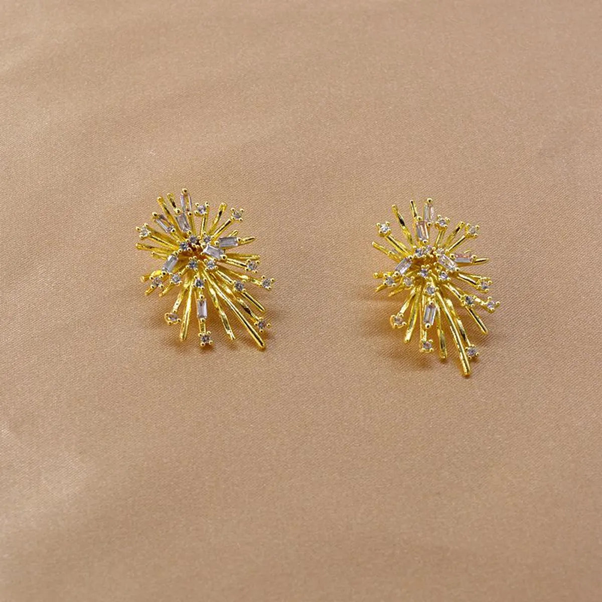 Firework Blasting Zircon Micro-Set Earrings New Tide Earrings Women