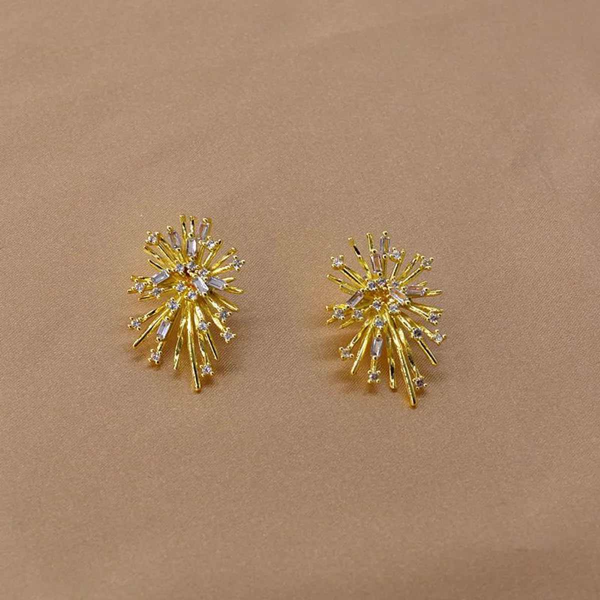 Firework Blasting Zircon Micro-Set Earrings New Tide Earrings Women