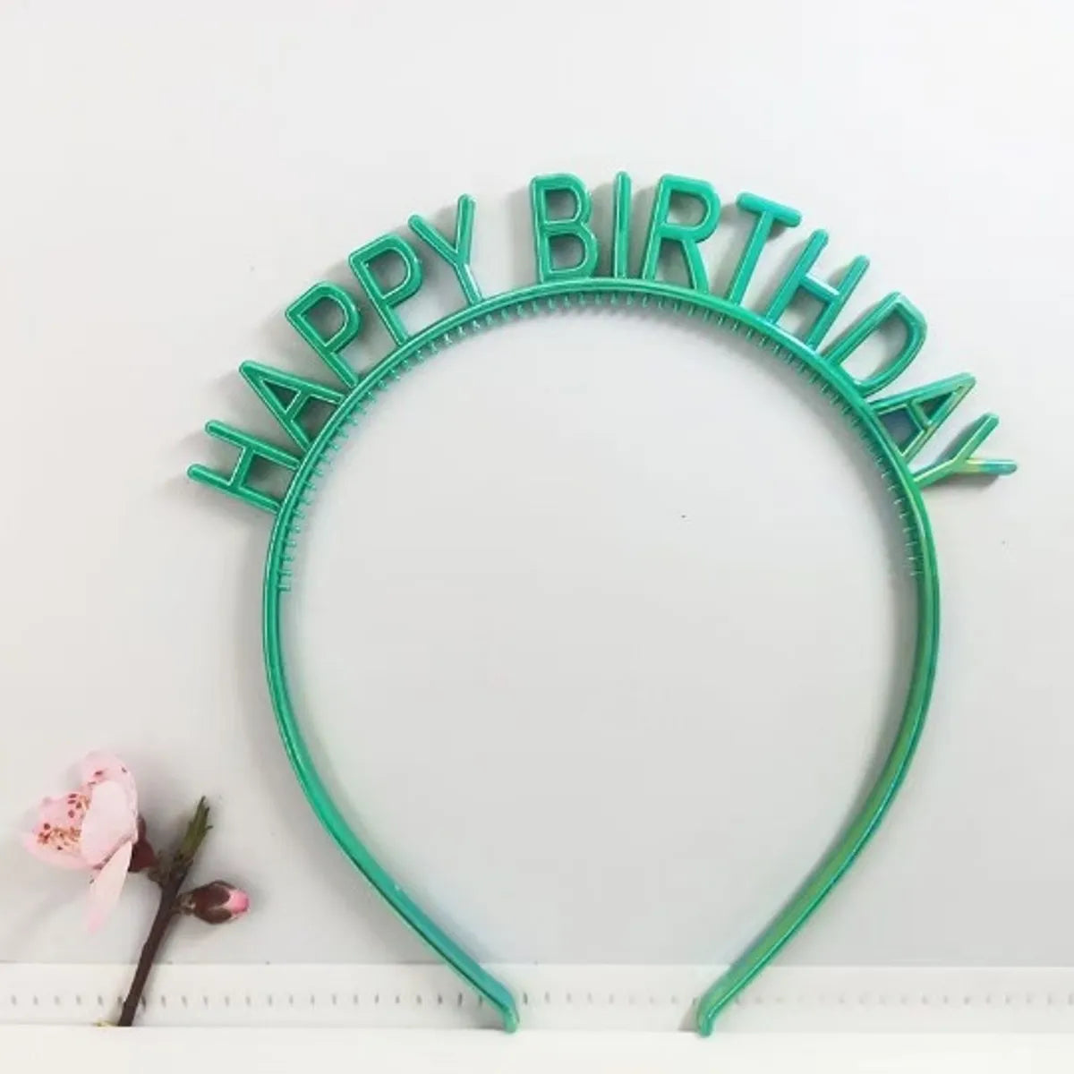 First-Hand Supply HAPPY BIRTHDAY Golden Silver HAPPY BIRTHDAY Plastic Colorful Hair Band Head Hoop Wholesale