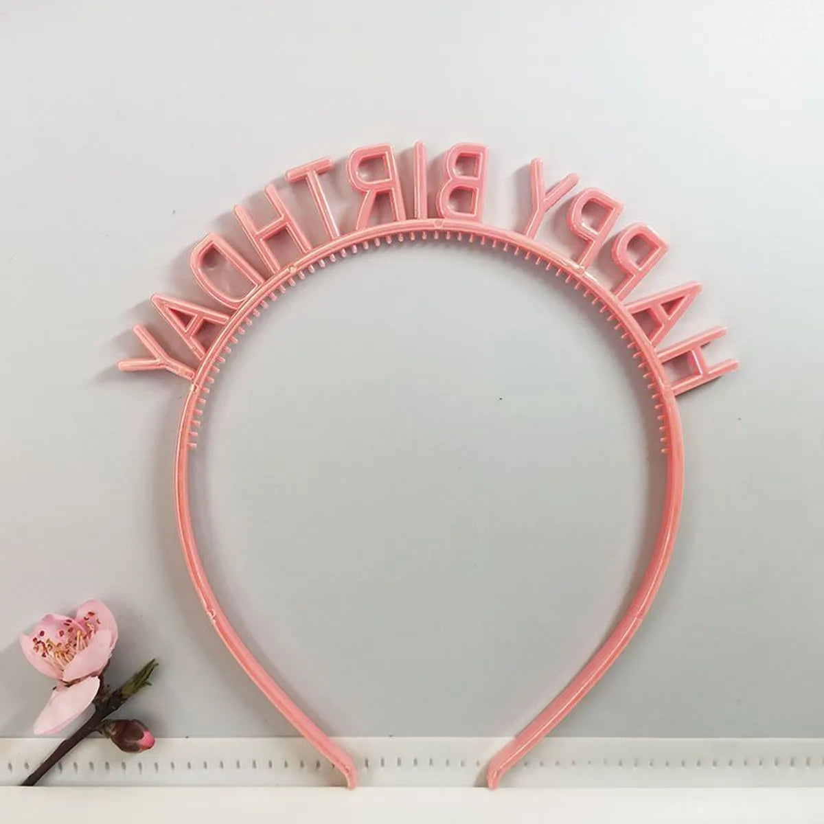 First-Hand Supply HAPPY BIRTHDAY Golden Silver HAPPY BIRTHDAY Plastic Colorful Hair Band Head Hoop Wholesale