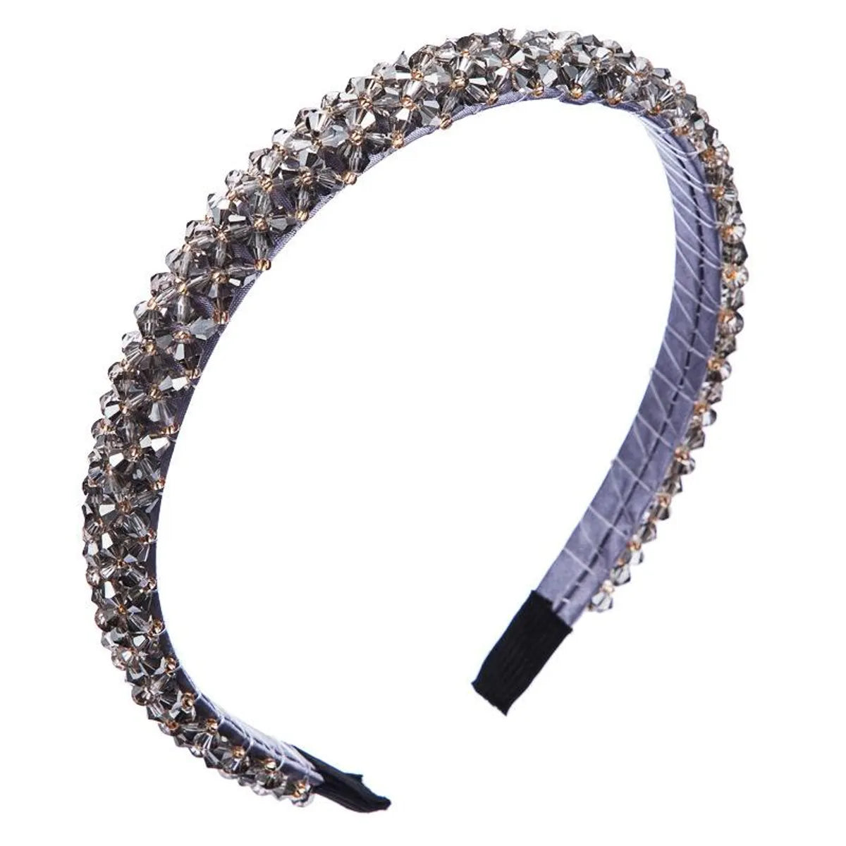 Fishing Line Handmade Fine-Edge Cloth Headband Fashion Super Flash Inlaid Crystal Headband