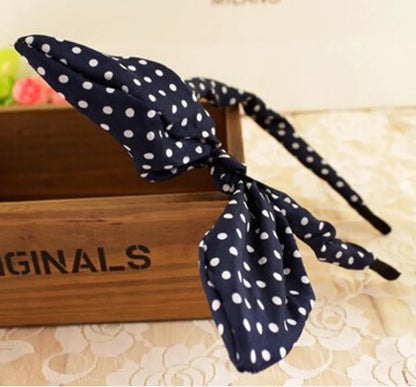 Floral Bowknot  Fashion Polka Dot Rabbit Headband  Wholesale