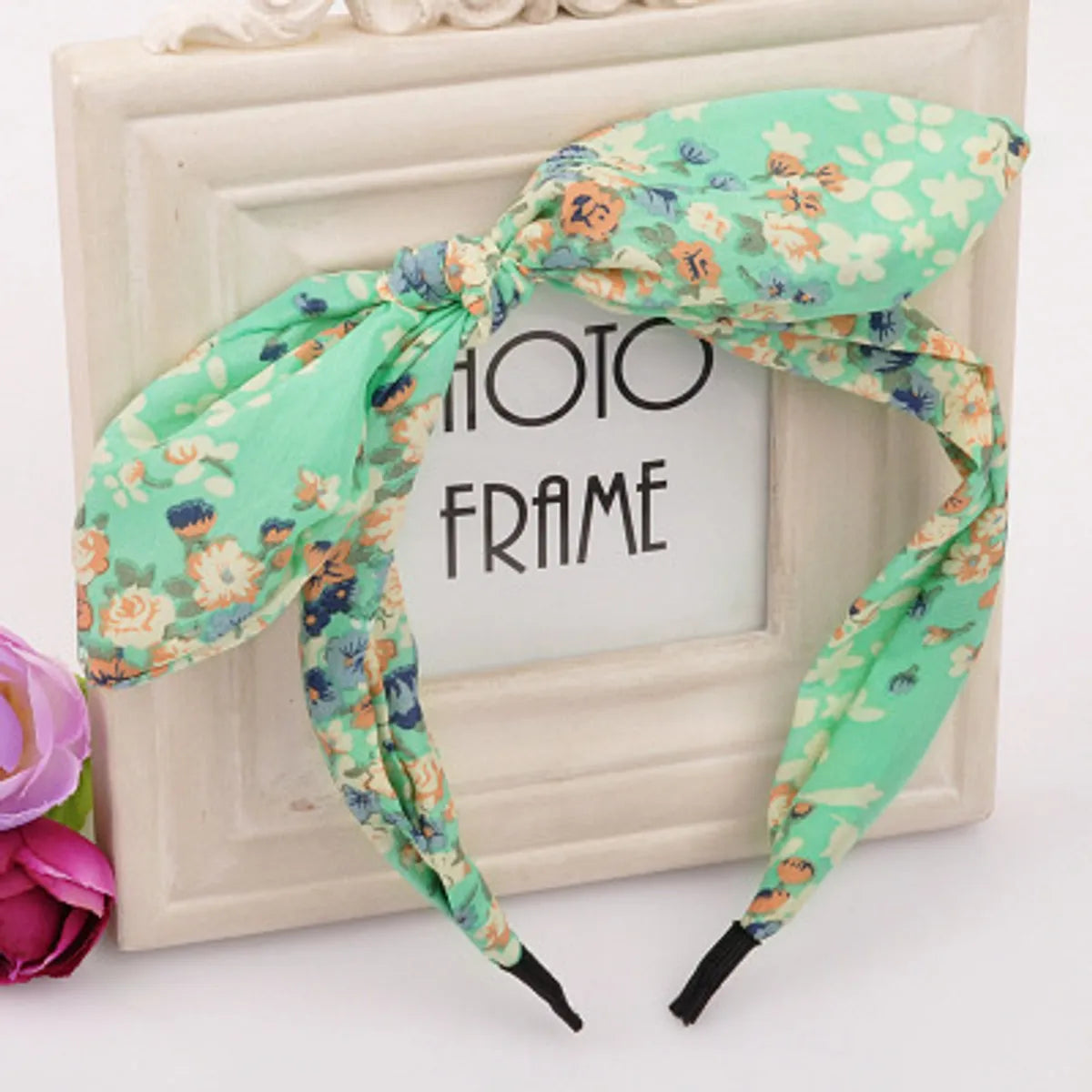 Floral Bowknot  Fashion Polka Dot Rabbit Headband  Wholesale