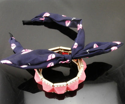 Floral Bowknot  Fashion Polka Dot Rabbit Headband  Wholesale