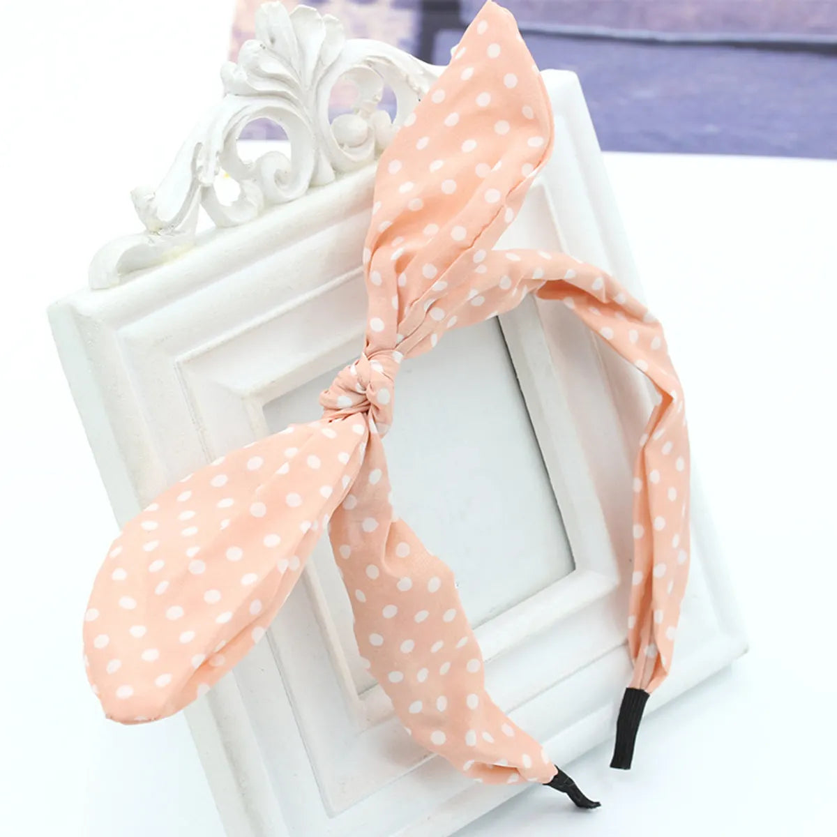 Floral Bowknot  Fashion Polka Dot Rabbit Headband  Wholesale