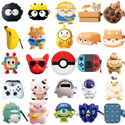 For  Airpods3 Protective Case Second Generation And Third Generation Silicone Cartoon Stereo Bluetooth Wireless Earphone Case