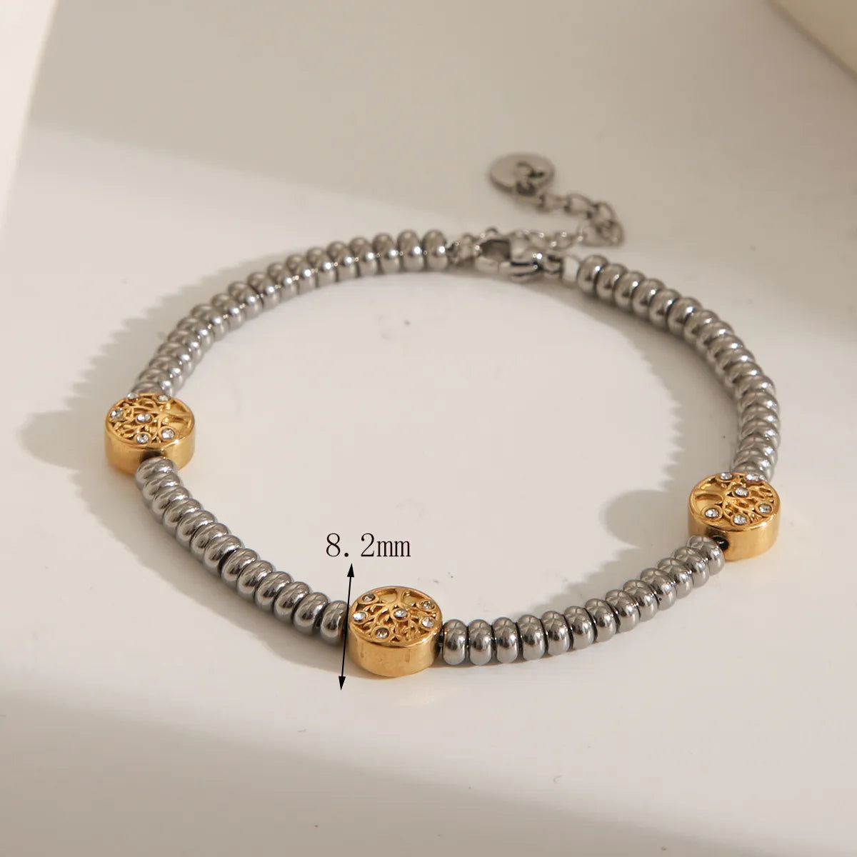 French Style Classic Style Commute Four Leaf Clover Tree Heart Shape 304 Stainless Steel 18K Gold Plated Zircon Bracelets In Bulk