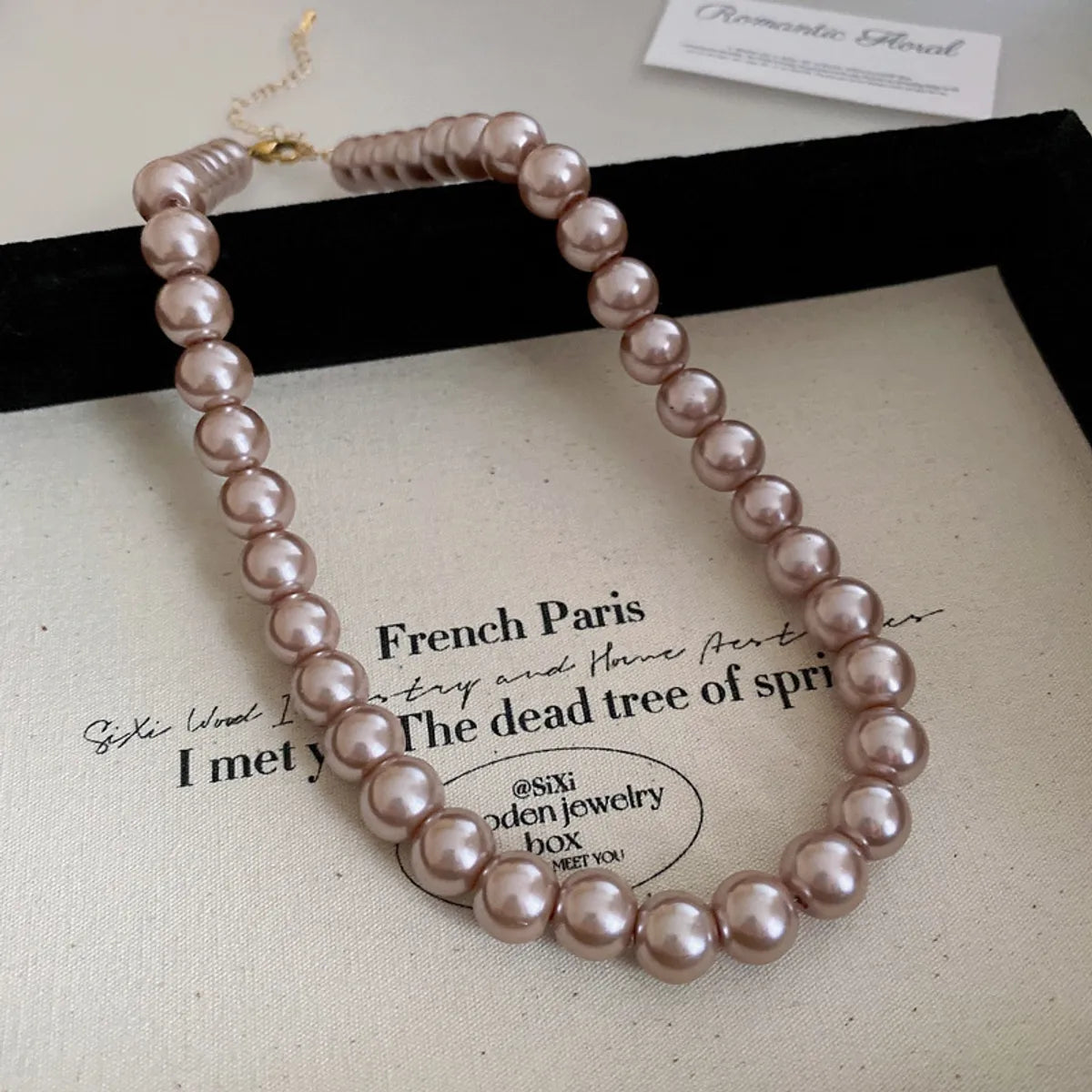 French Style Round Pearl Plating Women'S Necklace