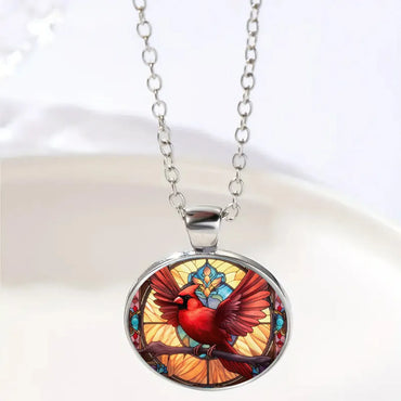 French Style Streetwear Bird Alloy Inlay Glass Unisex Pendant Necklace