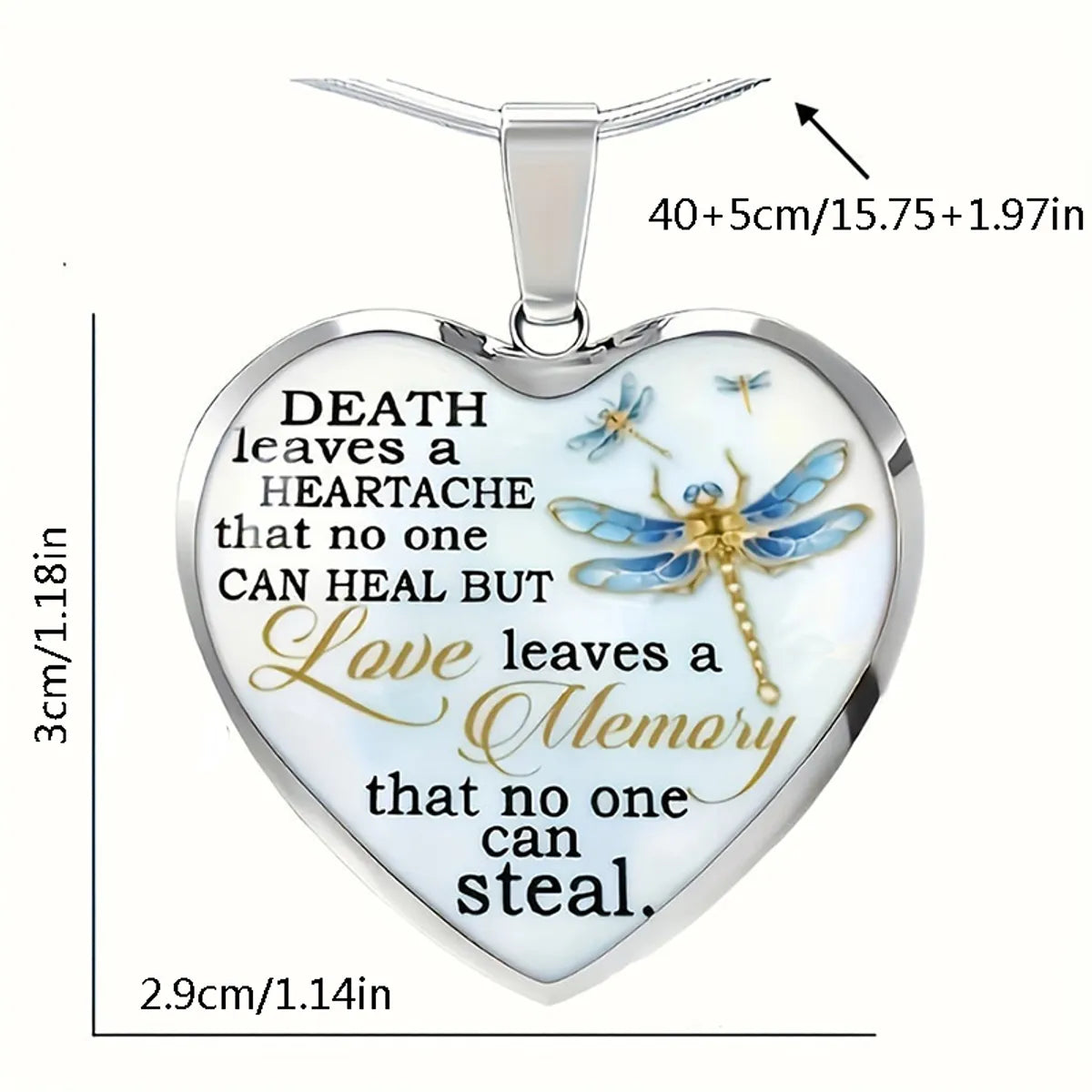 French Style Sweet Letter Heart Shape Dragonfly Alloy Iron Wholesale Pendant Necklace