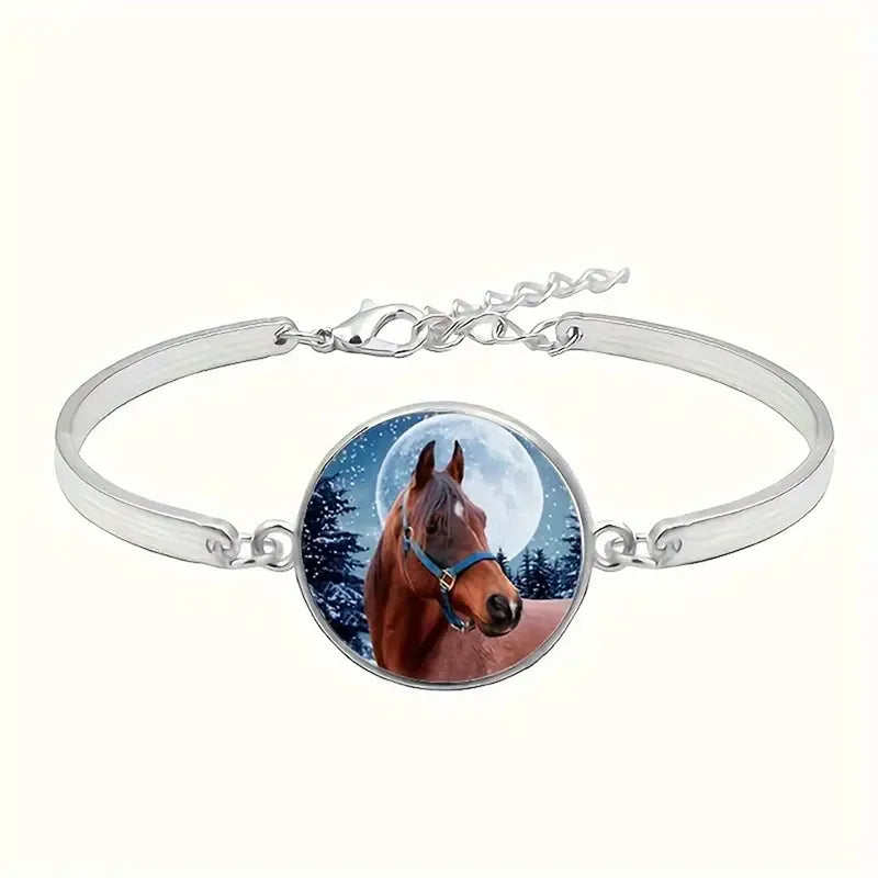 French Style Tropical Commute Horse Silver Plated Glass Alloy Wholesale Jewelry Set