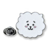 Fresh Cartoon Cute Love Cotton Ball Heart Kid Brooch Badge