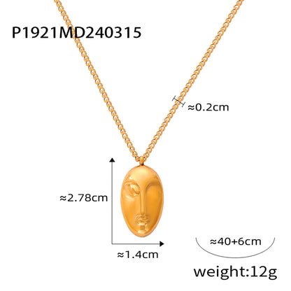 Wholesale Jewelry IG Style Casual Commute Oval Heart Shape Freshwater Pearl Titanium Steel Artificial Pearls 18K Gold Plated Beaded Plating Inlay Pendant Necklace