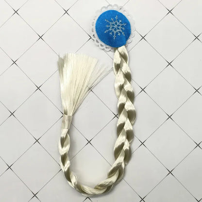 Frozen   Holiday Dress Up Cosplay Princess Girl Hairpin Elsa Wig Braid