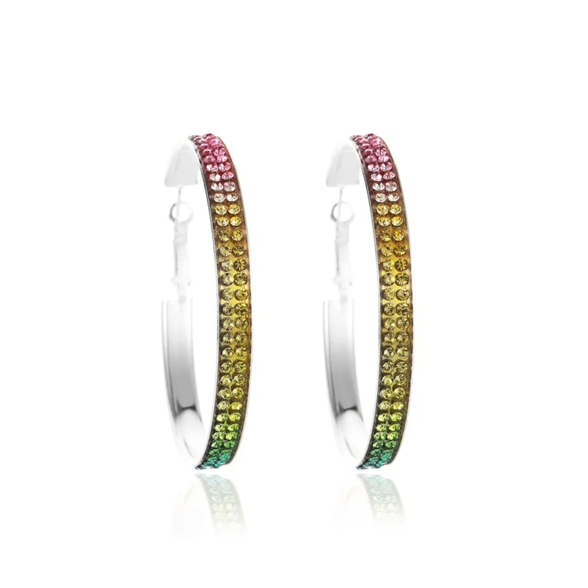 Full Diamond Gradient Color Earrings