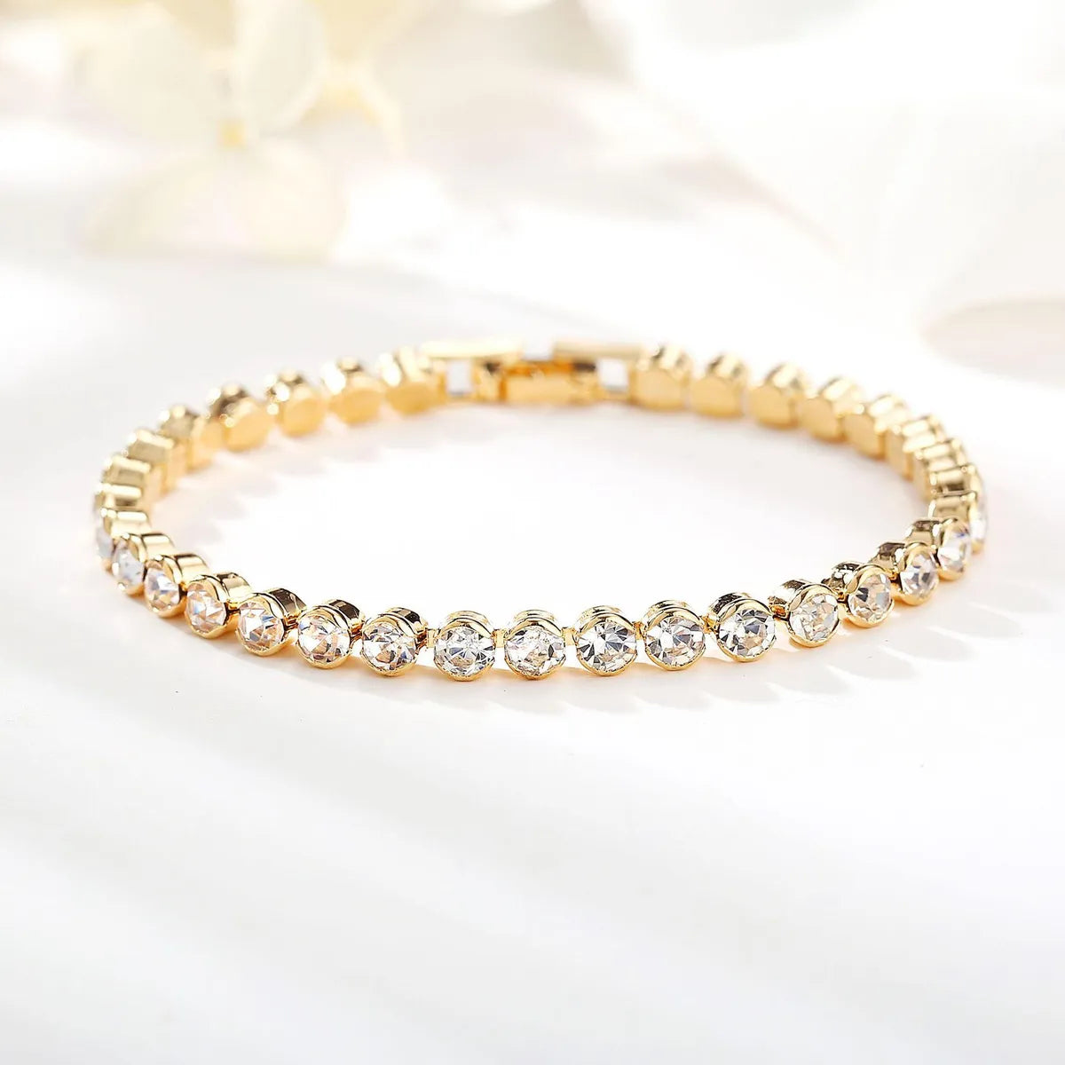 Simple Style Geometric Alloy Diamond Artificial Gemstones Unisex Bracelets