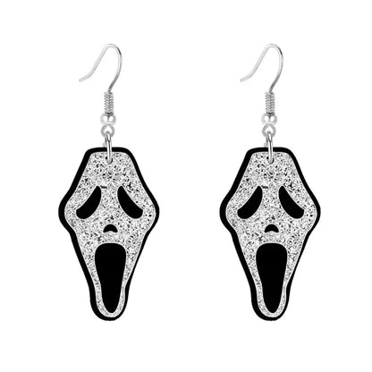 Funny Alien Spider Skull Resin Women'S Drop Earrings 1 Pair