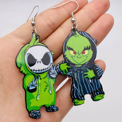 Funny Cartoon Character Ghost Arylic Halloween Women'S Drop Earrings