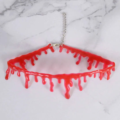 Funny Color Block Plastic Resin Irregular Halloween Women'S Choker