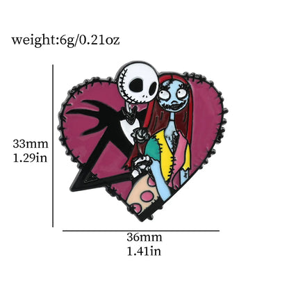 Funny Cool Style Cartoon Character Skull Alloy Plating Unisex Brooches