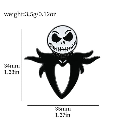 Funny Cool Style Cartoon Character Skull Alloy Plating Unisex Brooches