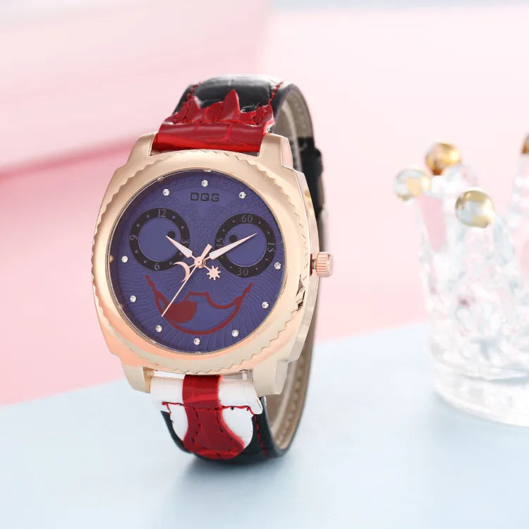 Funny  Face Buckle Quartz Women'S Watches