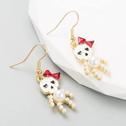 1 Pair Funny Geometric Plating Alloy Earrings