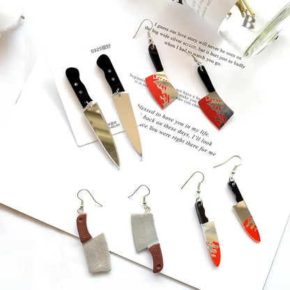 Funny Knife Arylic Earrings