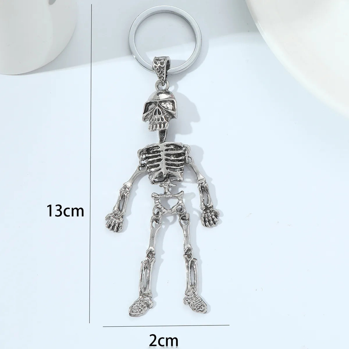 Funny Novelty Artistic Skull Metal Bag Pendant Keychain