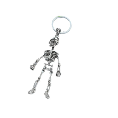 Funny Novelty Artistic Skull Metal Bag Pendant Keychain