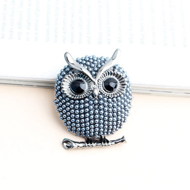 Funny Owl Alloy Inlay Alloy Unisex Brooches