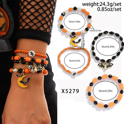 Funny Pumpkin Bat Ghost CCB Arylic Alloy Wholesale Bracelets