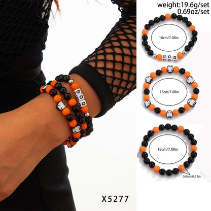 Funny Pumpkin Bat Ghost CCB Arylic Alloy Wholesale Bracelets