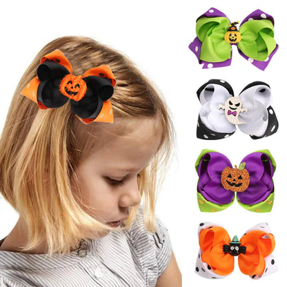 Halloween Funny Pumpkin Bow Knot Ribbon Party Festival Street