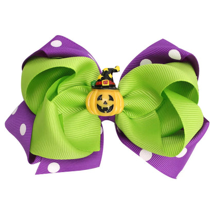 Halloween Funny Pumpkin Bow Knot Ribbon Party Festival Street