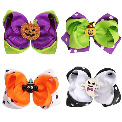 Halloween Funny Pumpkin Bow Knot Ribbon Party Festival Street