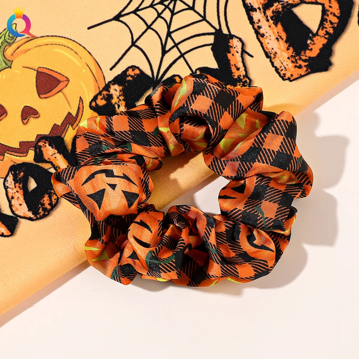 Funny Pumpkin Cloth Hair Tie