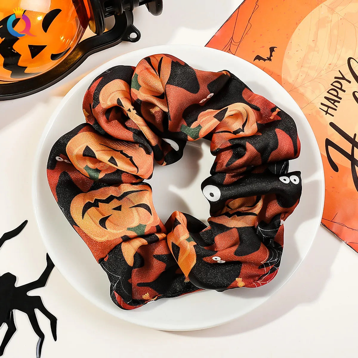 Funny Pumpkin Cloth Hair Tie