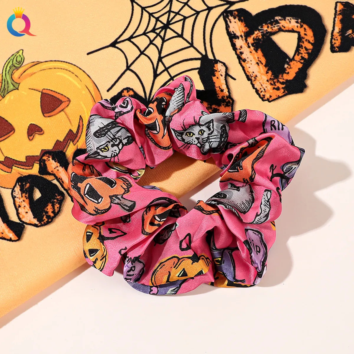 Funny Pumpkin Cloth Hair Tie