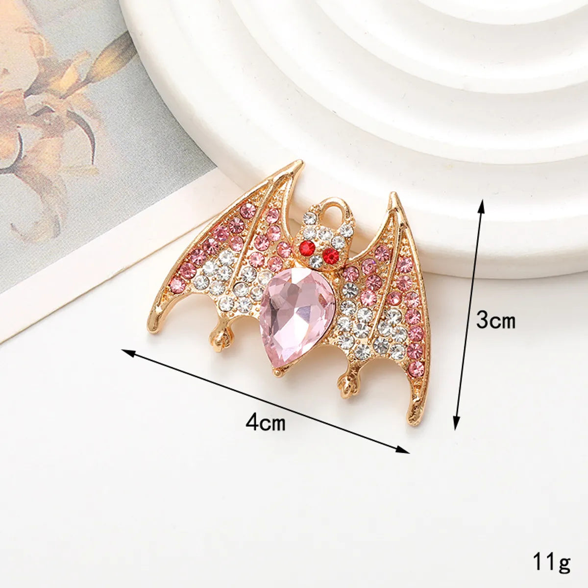 Funny Pumpkin Skull Alloy Plating Inlay Rhinestones Halloween Jewelry Accessories