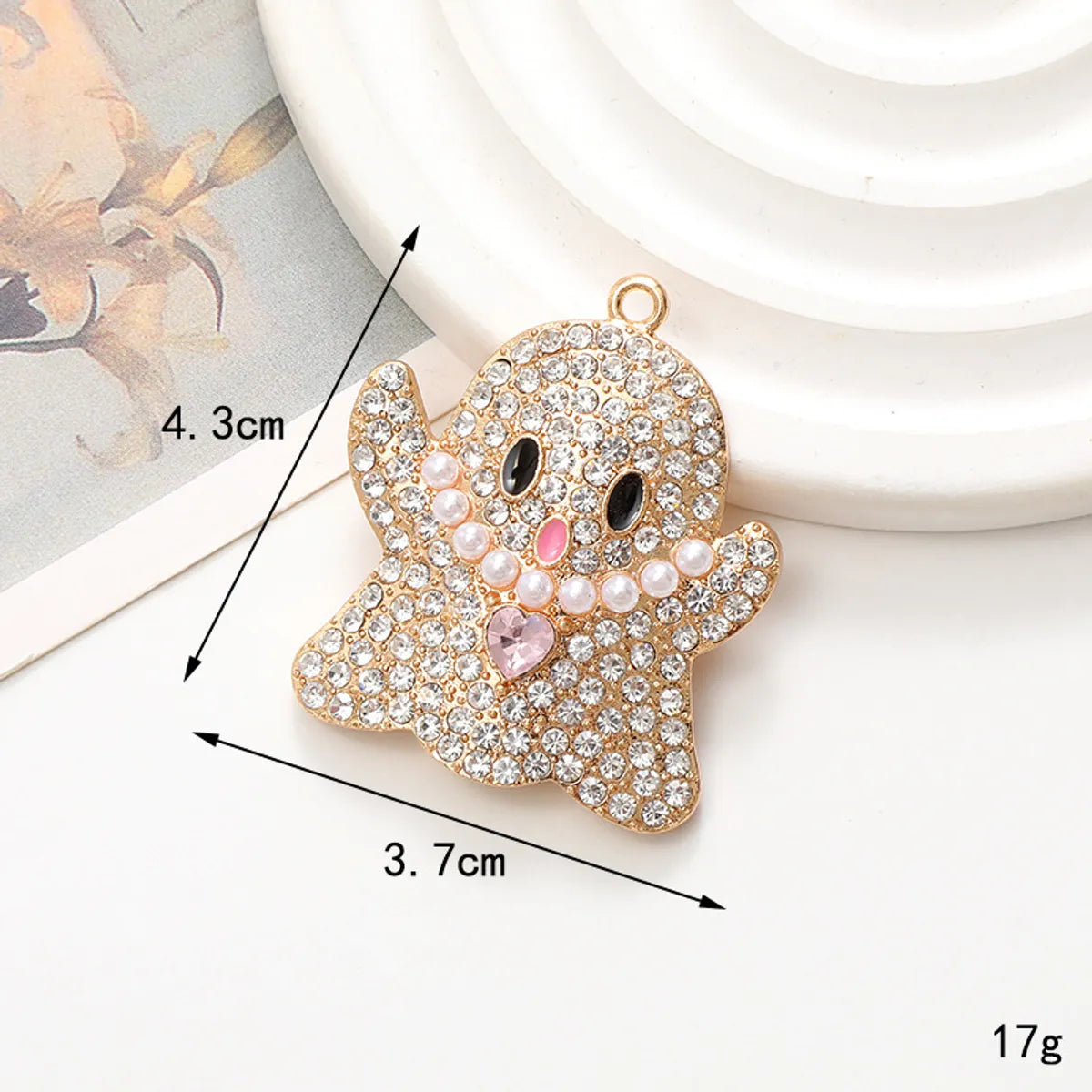 Funny Pumpkin Skull Alloy Plating Inlay Rhinestones Halloween Jewelry Accessories