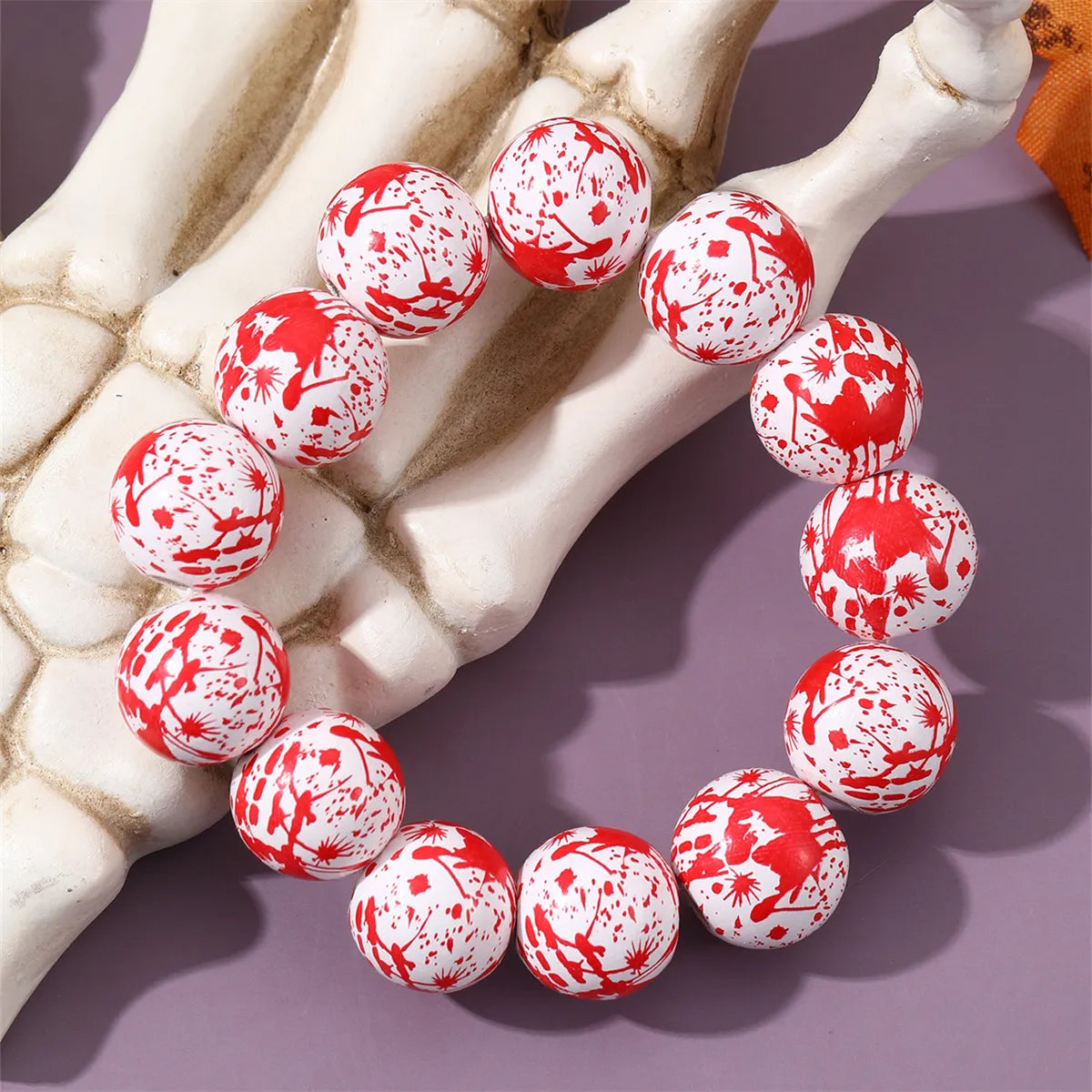 Funny Punk Halloween Pattern Plastic Wholesale Bracelets