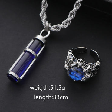 Funny Rock Letter Alloy Inlay Rhinestones Men's Jewelry Set