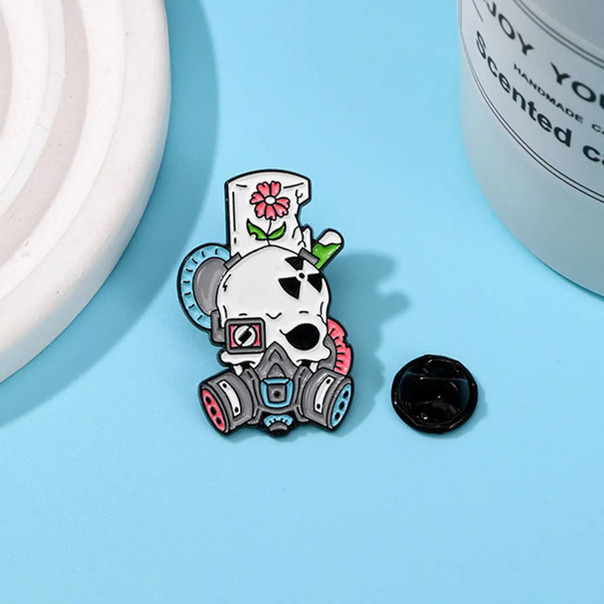 Funny Skull Alloy Unisex Brooches