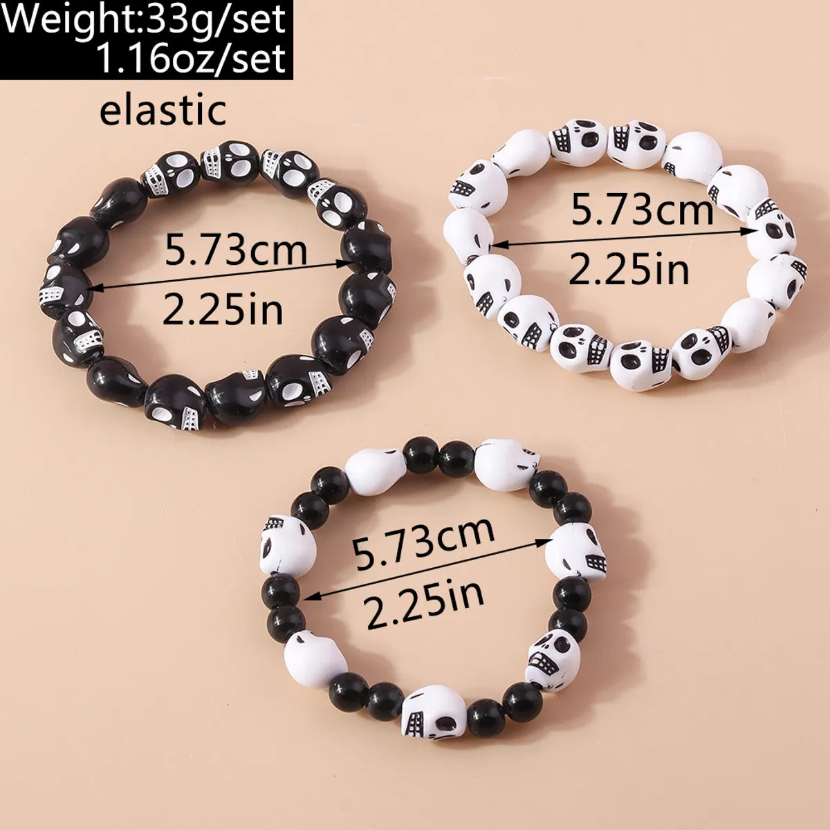 Funny Skull Beaded Wholesale Bracelets