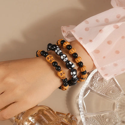 Funny Skull Beaded Wholesale Bracelets