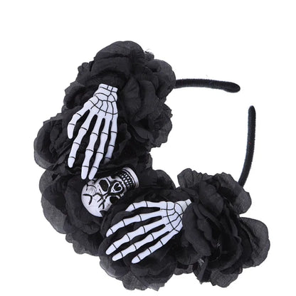 Funny Skull Cloth Patchwork Hair Band